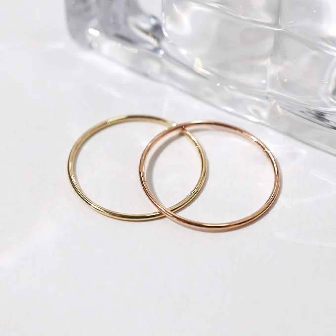 Skinny Stacking Ring- 14K Gold