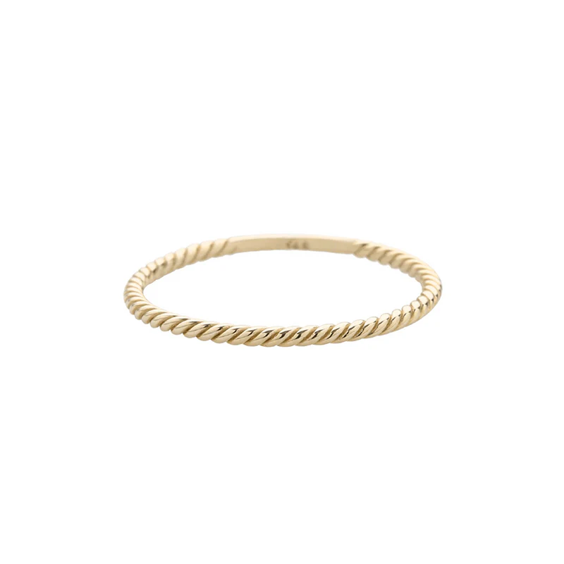 Twist Stacker Ring- 14K Gold