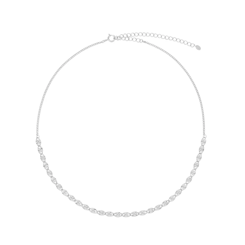 Highlight Chain Choker- Sterling Silver