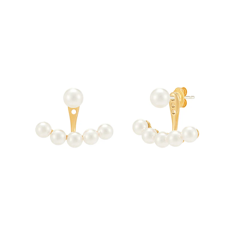 Multiple Pearl Ear Jacket Earrings