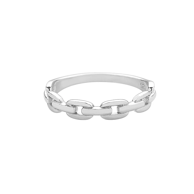 Chain Band Ring- Sterling Silver