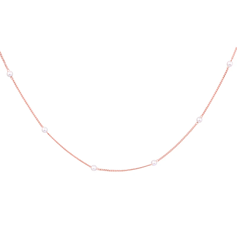 Pearl Chain Choker- Sterling Silver