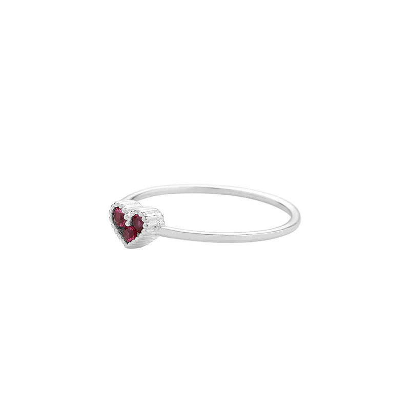 Heart Slim Ring- Sterling Silver