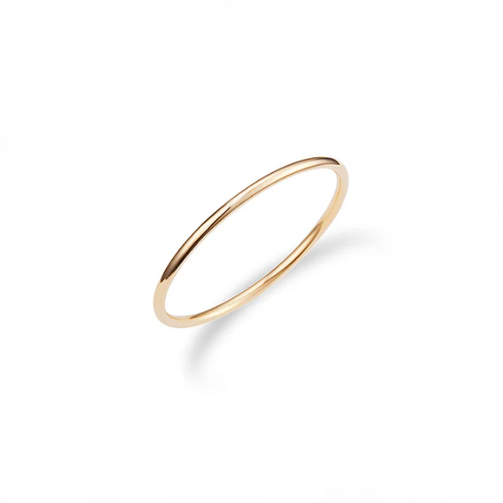 Basic Thin Round Band- Sterling Silver