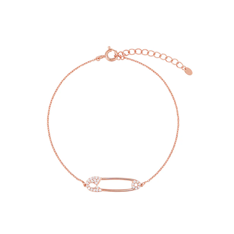 Safety Pin Bracelet- Sterling Silver