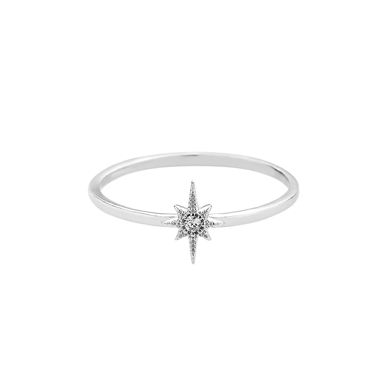 Starburst Slim Ring- Sterling Silver