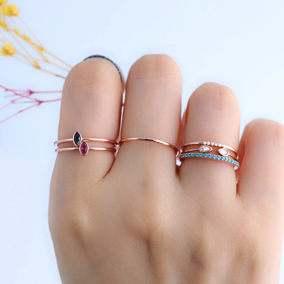 CZ Line Ring- Sterling Silver