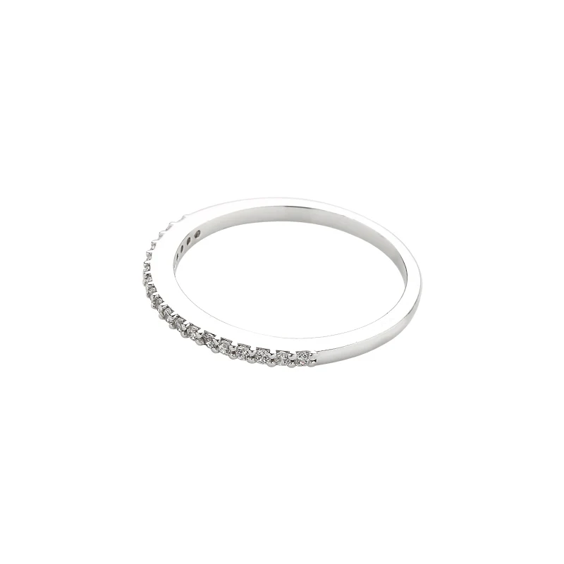 CZ Slim Band Ring- Sterling Silver