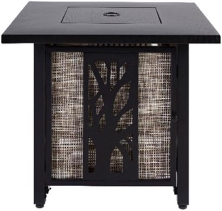 Living Accents 30 in. W Steel Square Propane Fire Pit