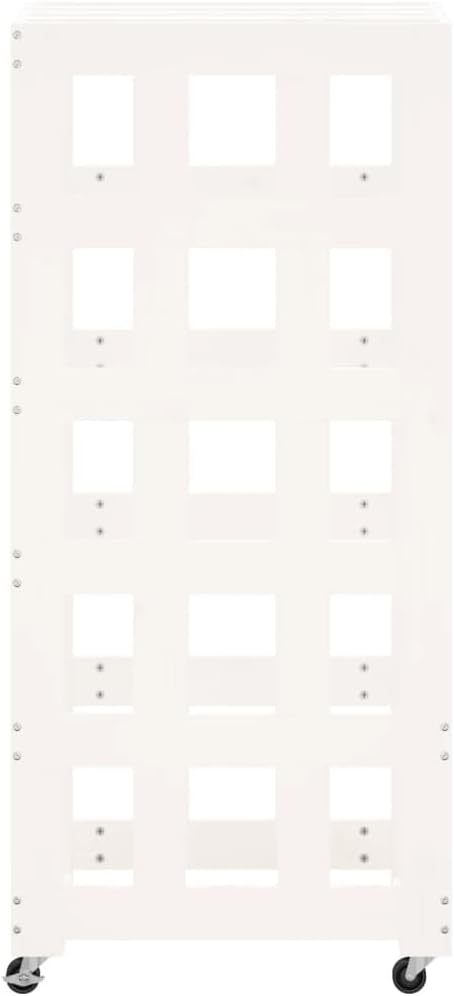 Fire Pits & Outdoor Fireplaces Log Holder with Wheels White 15.7