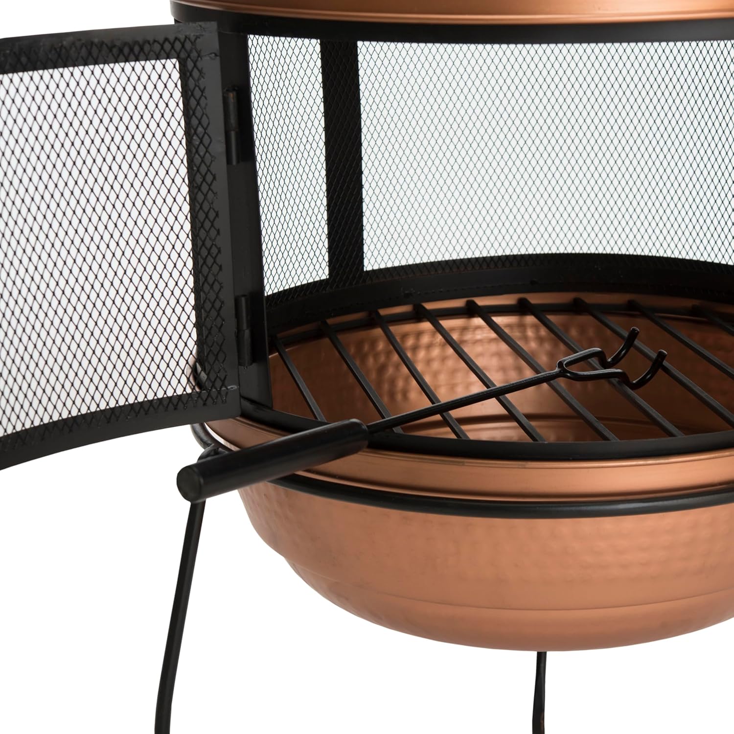Safavieh Outdoor Collection Lima Copper and Black Chiminea