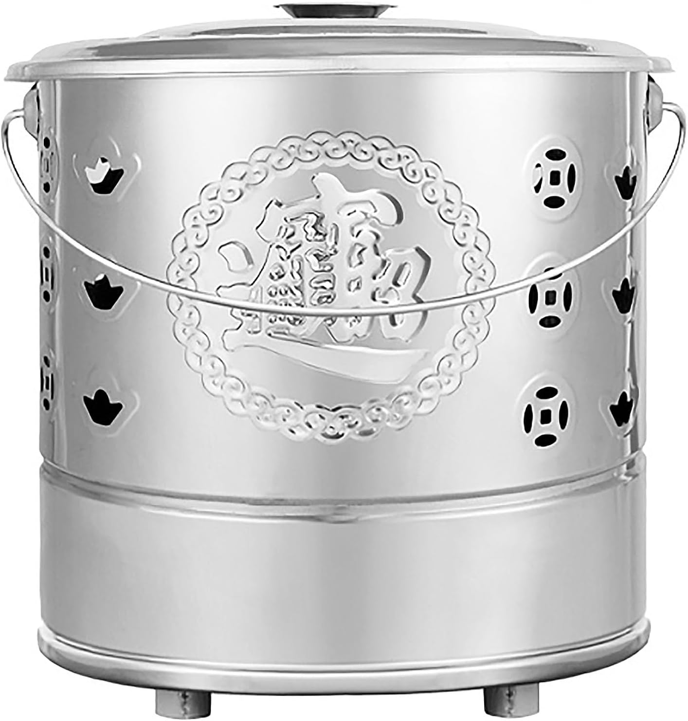 Incinerator, Burn Barrel, Yard Waste Incinerator, Incinerator Burn Barrel, Outdoor Fire Pits, for Paper Leaf, Trash, Wood, Backyard Bonfire (Size : Large) (One Color Medium)