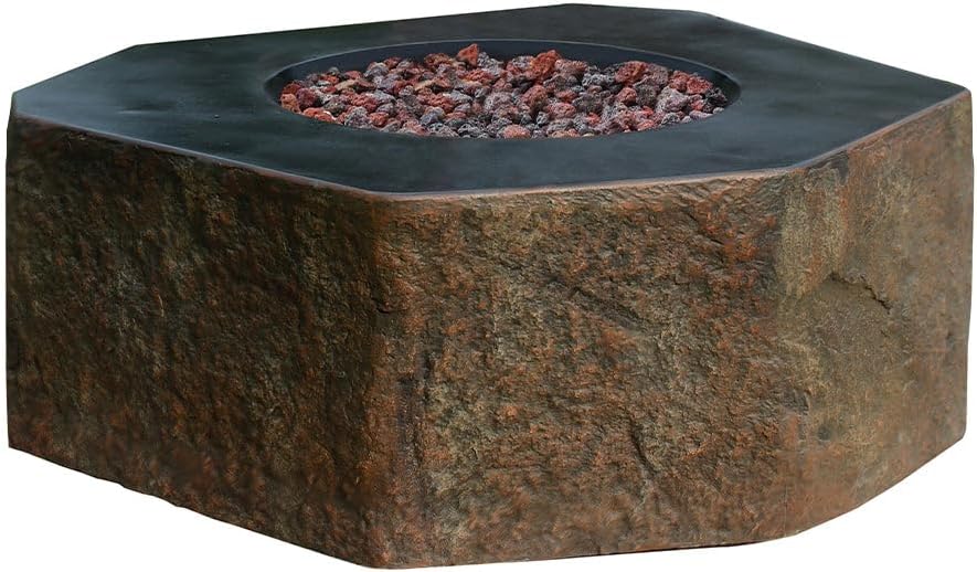 Elementi Columbia Cast Concrete Fire Pit - Propane