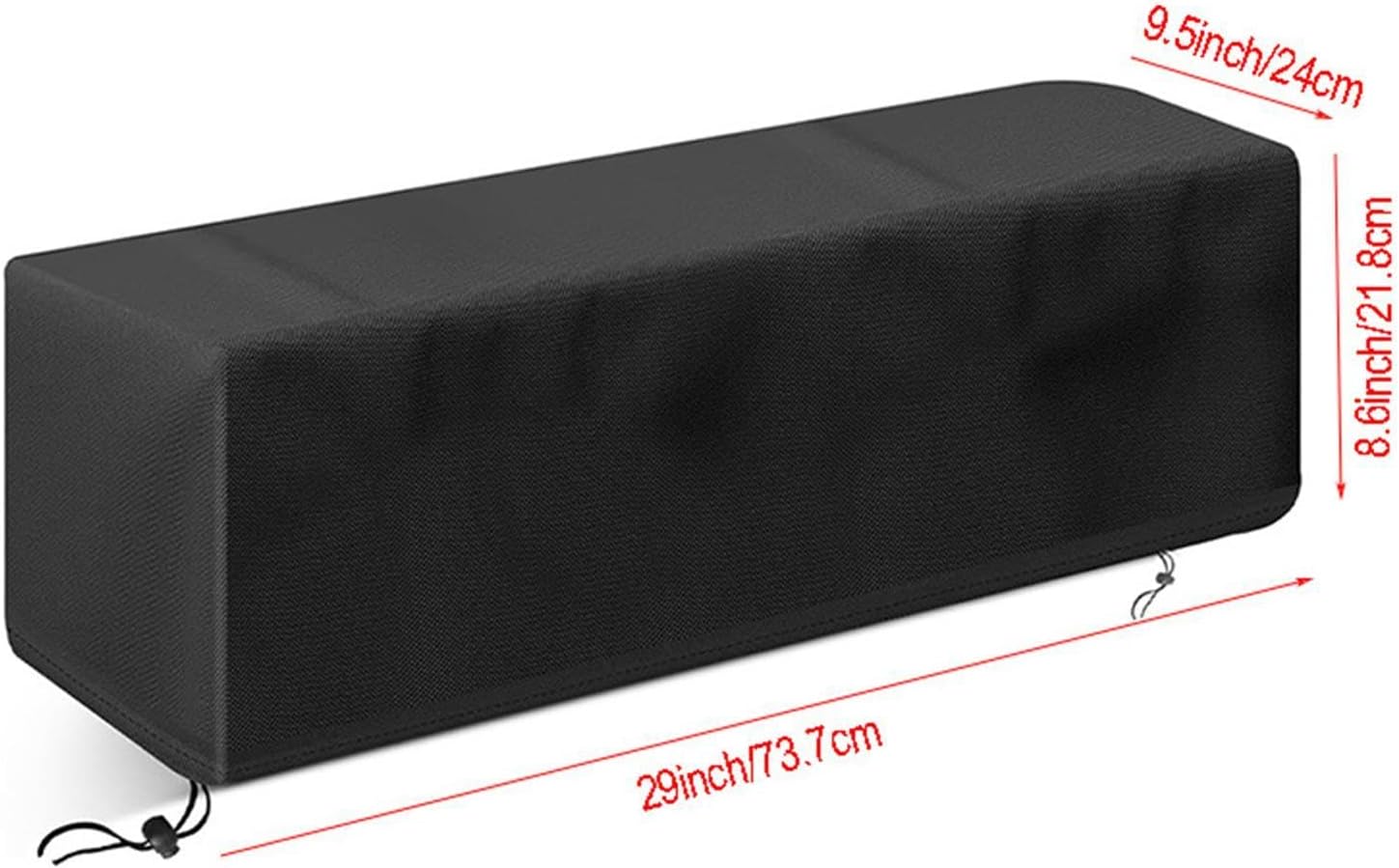 Fire Cover Heavy Duty Weatherproof Oxford Fabric Protection for Outdoor Fire Pit 29 x 9.5 x 8.6 Inch Rectangular