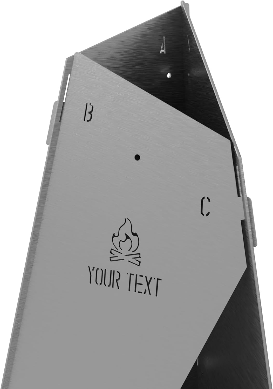 Foldable Outdoor Pyramid Stove and Garden Fireplace | Portable, Durable, 3mm Galvanized Steel Garden Heater and Fire Pit (BlazePeak)