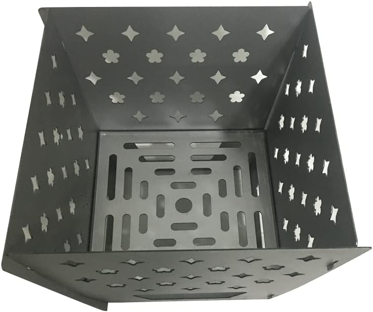 Stainless Steel Collapssible Fire Pit, Folding Firepits for Outside Wood Burning, Foldable Outdoor Accessories for BBQ Camping Travel or Picnic, Foldable Fire Pits Bonfire of Backyard, 5pcs