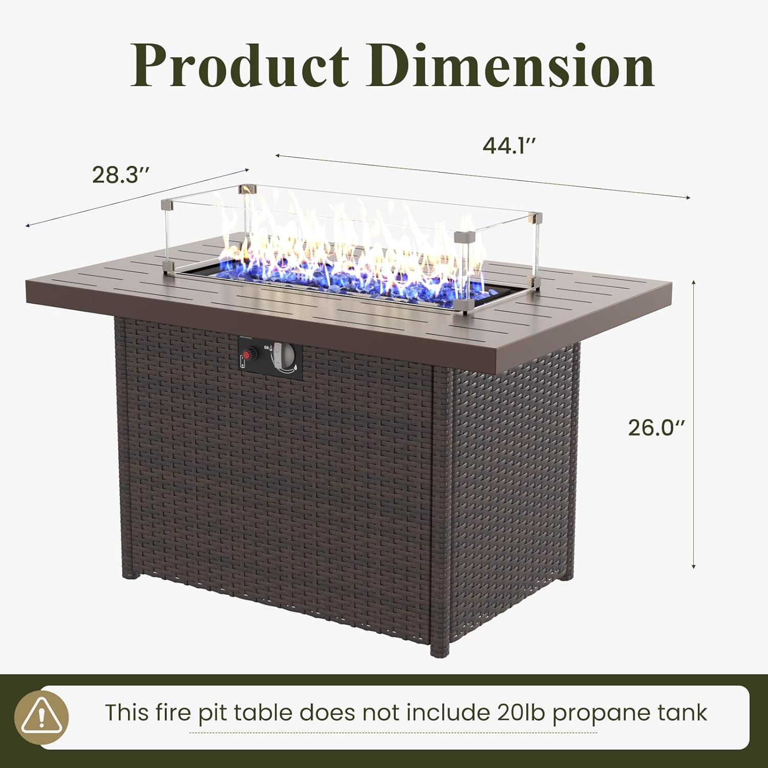 Propane Fire Pit Table, 44