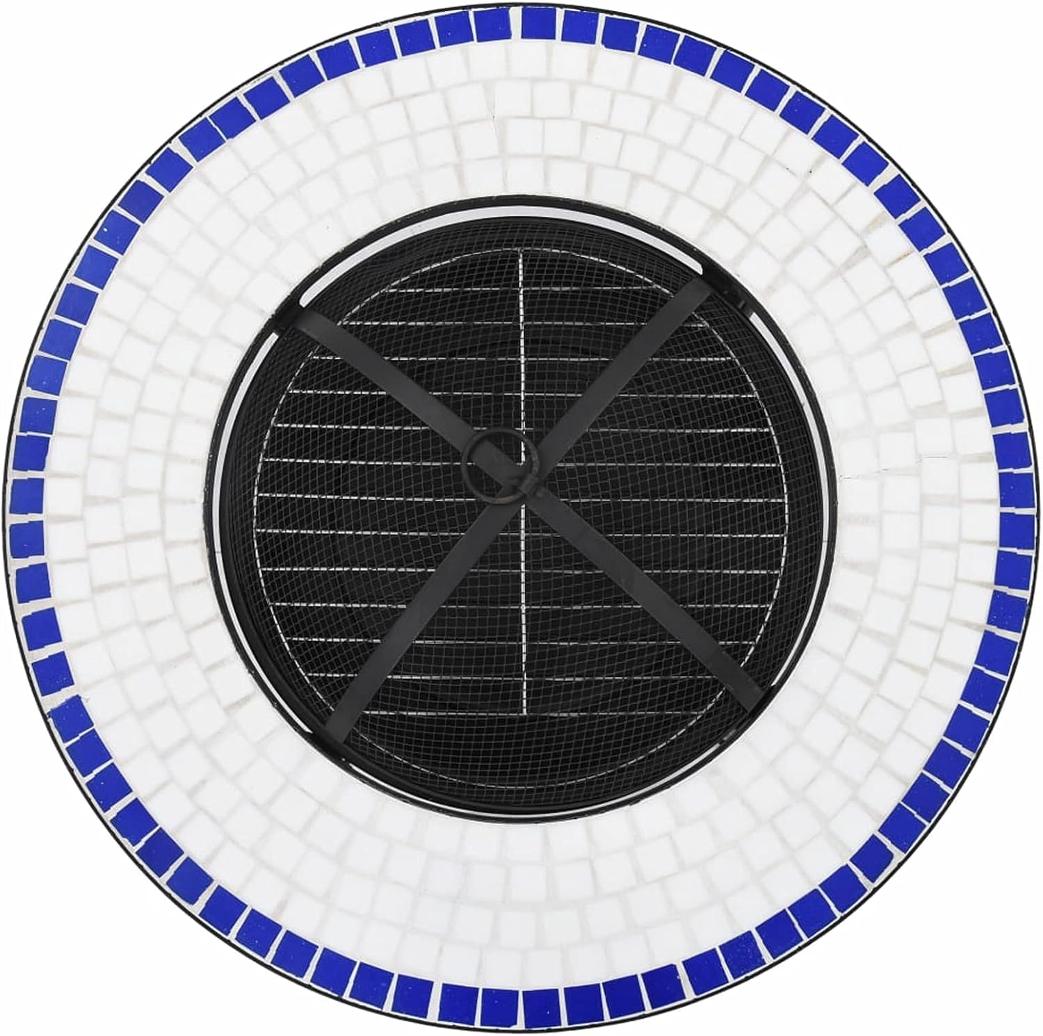 Fire Pits & Outdoor Fireplaces Fire Pit Table Blue and White 26.8