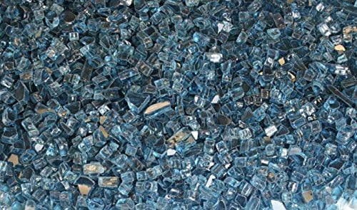 Fire Glass for Fire Pits Aqua Blue 1/4