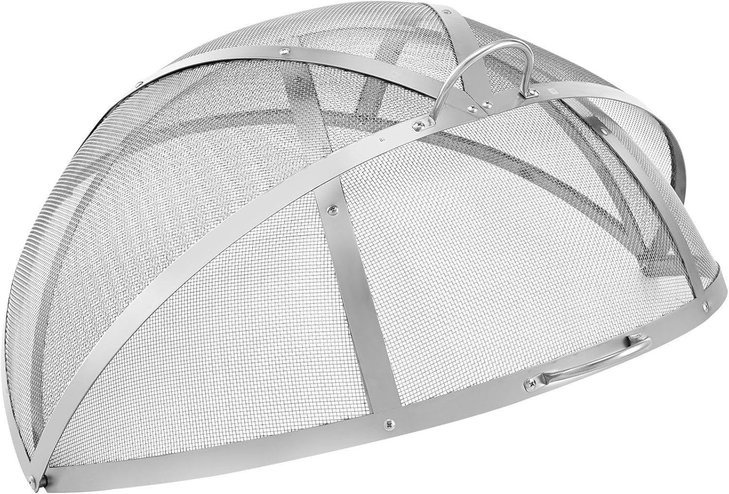 36-Inch Diameter Fire Pit Spark Screen Lid,Stainless Steel Firepit Cover with Dual Handles and Tight Mesh,Round Outdoor Fire Pit Accessories for Patio,Backyard Fireplace