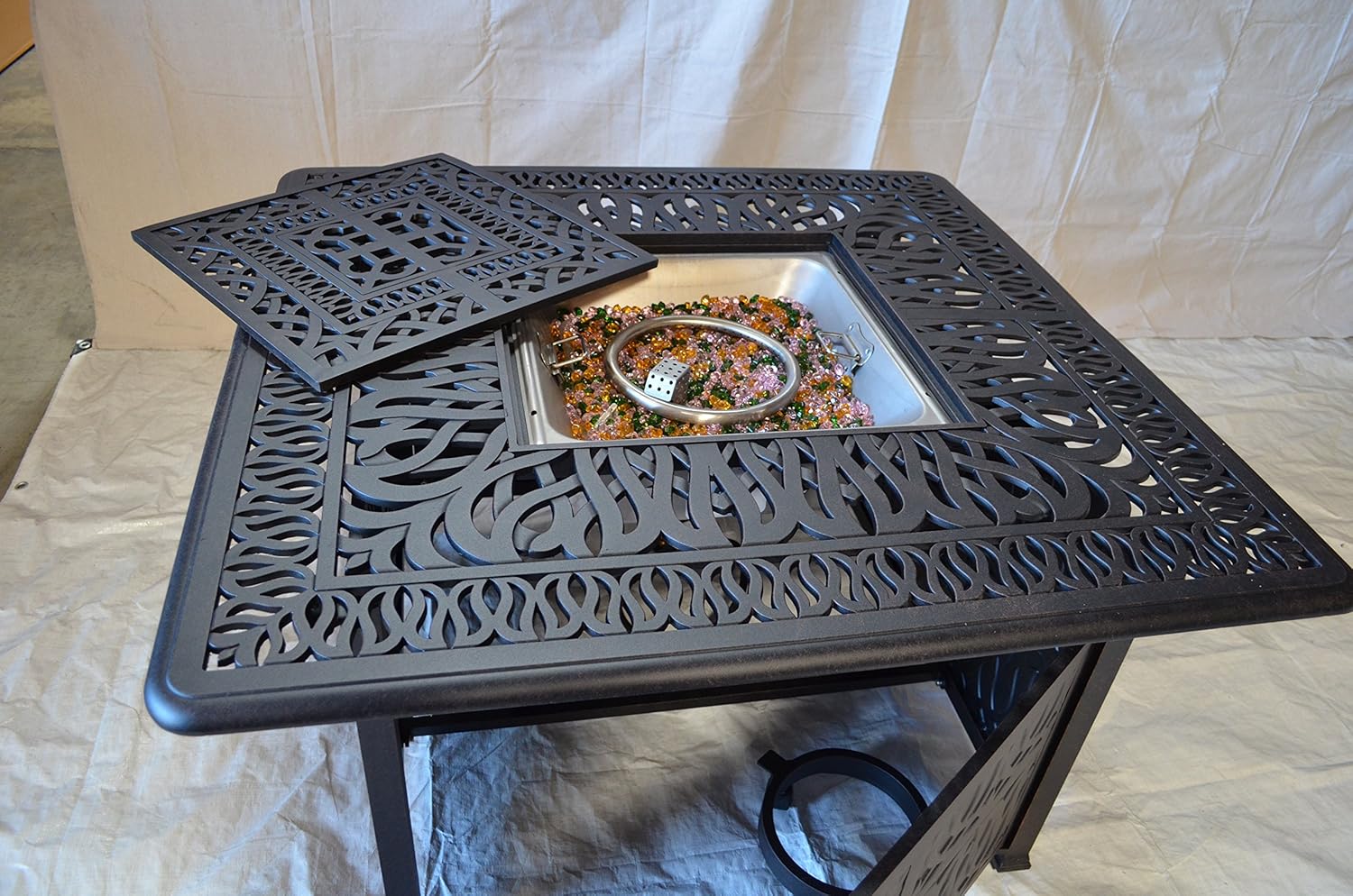 Santa Anita Outdoor Patio 4 Swivel Rocker Chairs and Square 42