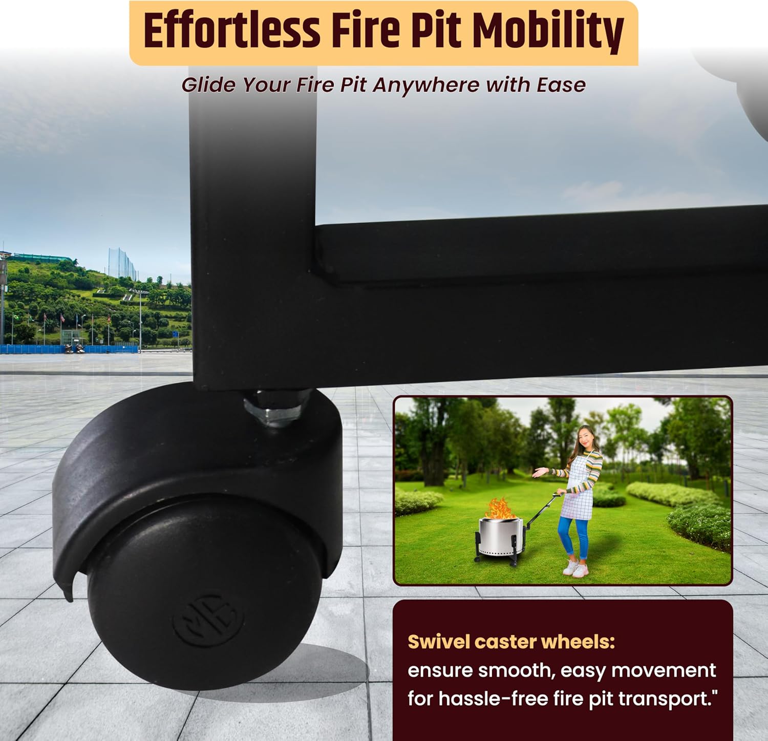 FEBTECH - 2 in 1 Smokeless Firepit Accessory Combo - 18