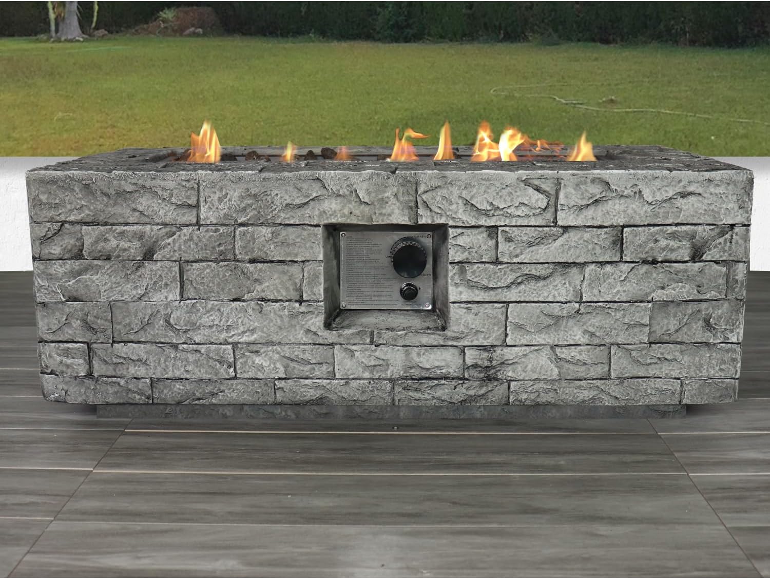 Fiber Reinforced Concrete Propane,Natural Gas Fire Pit Table