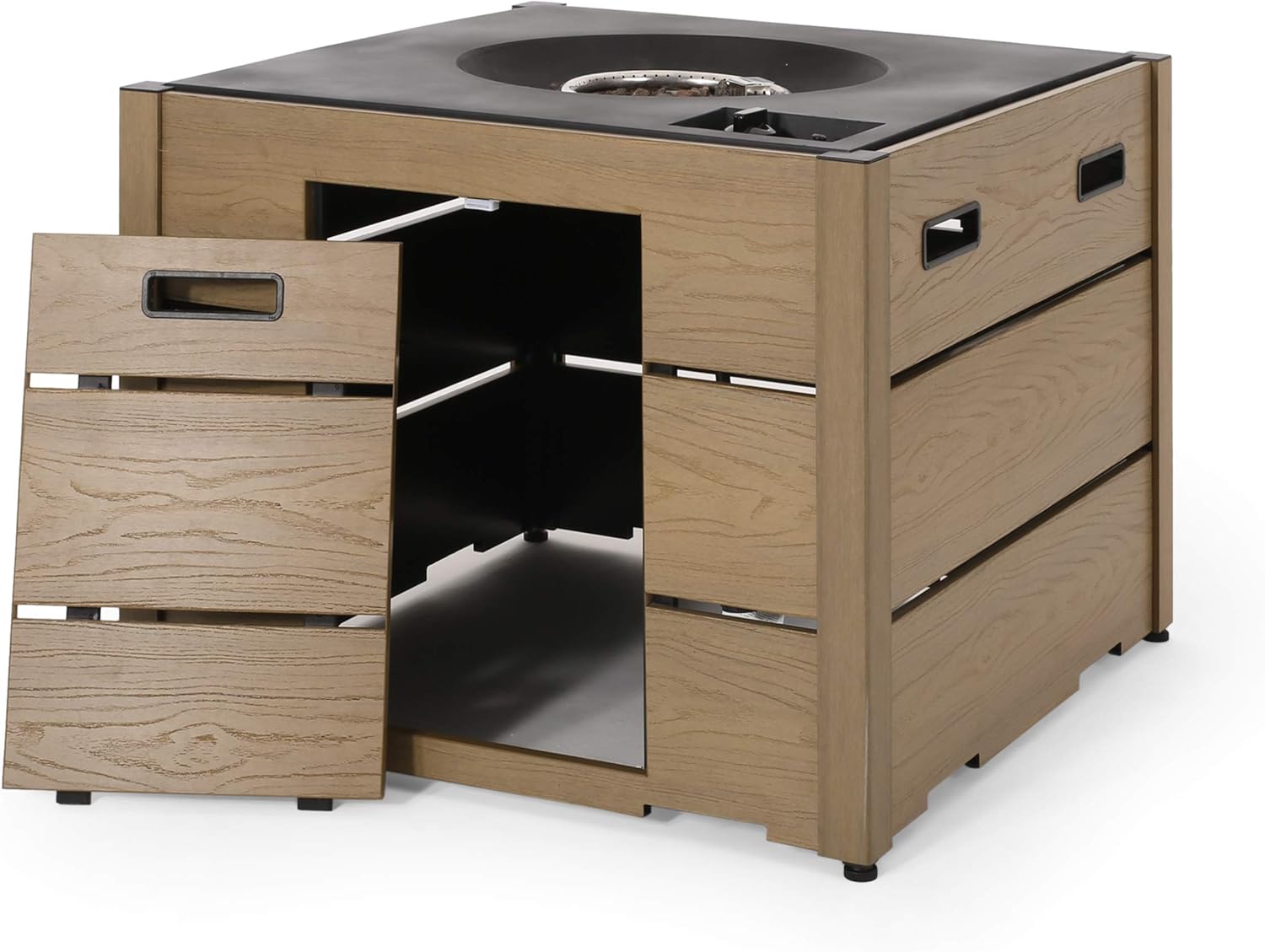 Christopher Knight Home Archie Outdoor 40,000 BTU Square Fire Pit, Brown