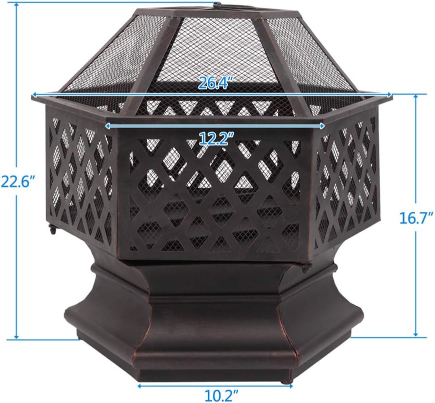 Hexagon Fire Pit, 26