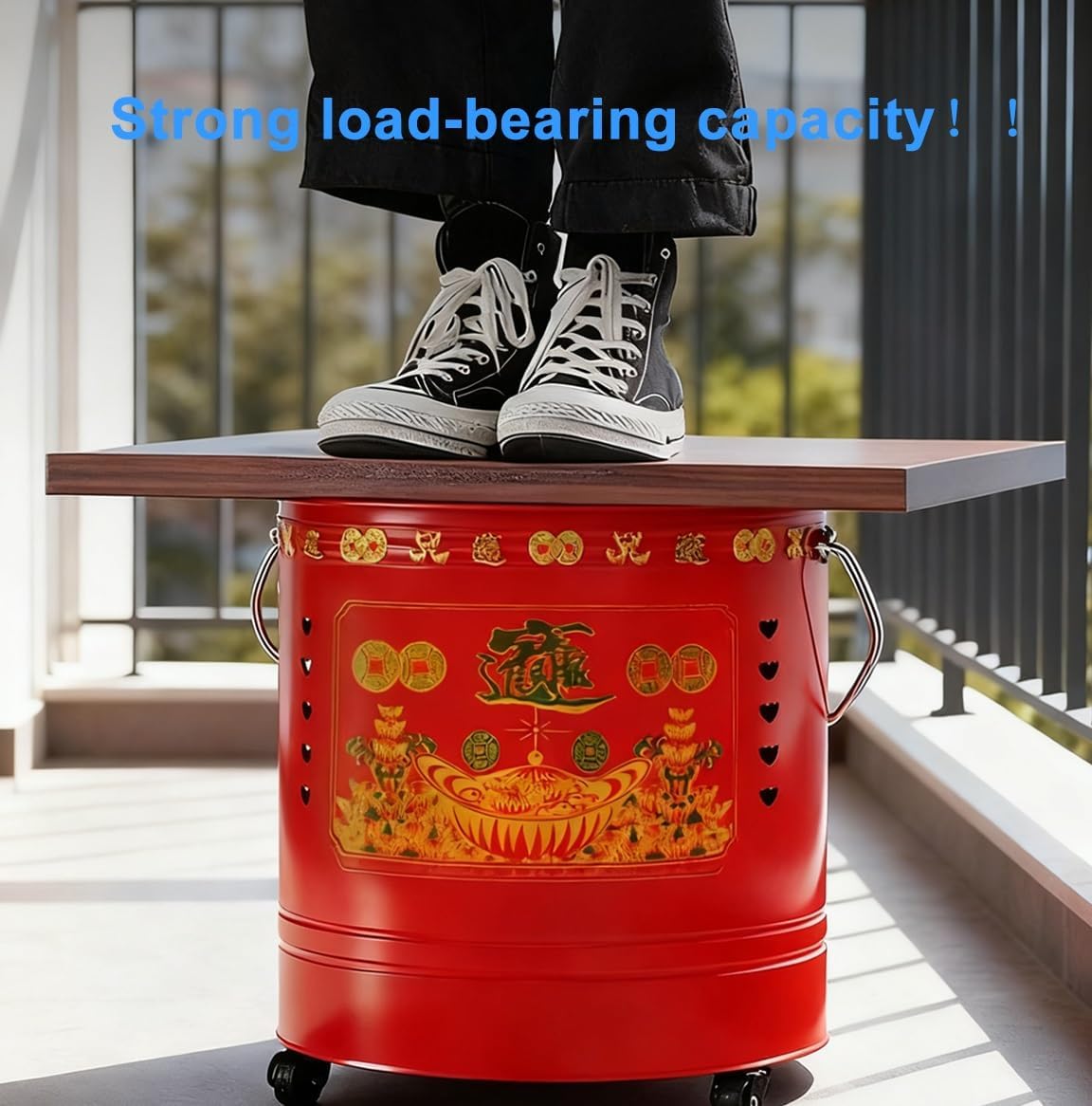 Burn Barrel, Firepits, Paper Burner, Incinerator, Including Tripod Fire Hook, for Leaves Trash Camping Bonfire Backyard(33cm/13in)