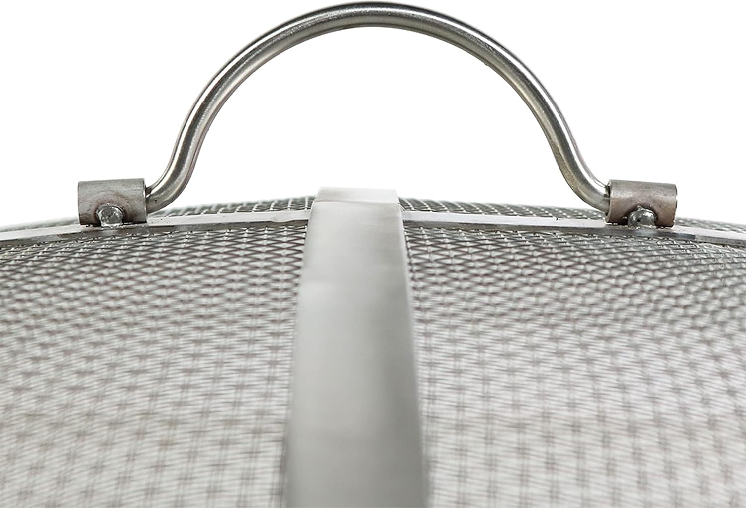 Sunnydaze Round Fire Pit Screen Cover - 40-Inch Stainless Steel Mesh Fire Pit Spark Screen - Spark Lid Top Cover with Handle