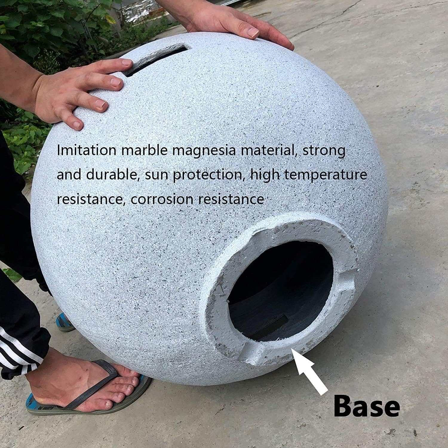 Fire Pits Outdoor Wood Burning Outdoor Fire Pits Fire Pit Bowl, Magnesium Oxide Material for Outdoor Garden Fire Pit Heating/Barbecuing,Garden Patio Brazier with Cover BBQ Cooking for Outside Camping