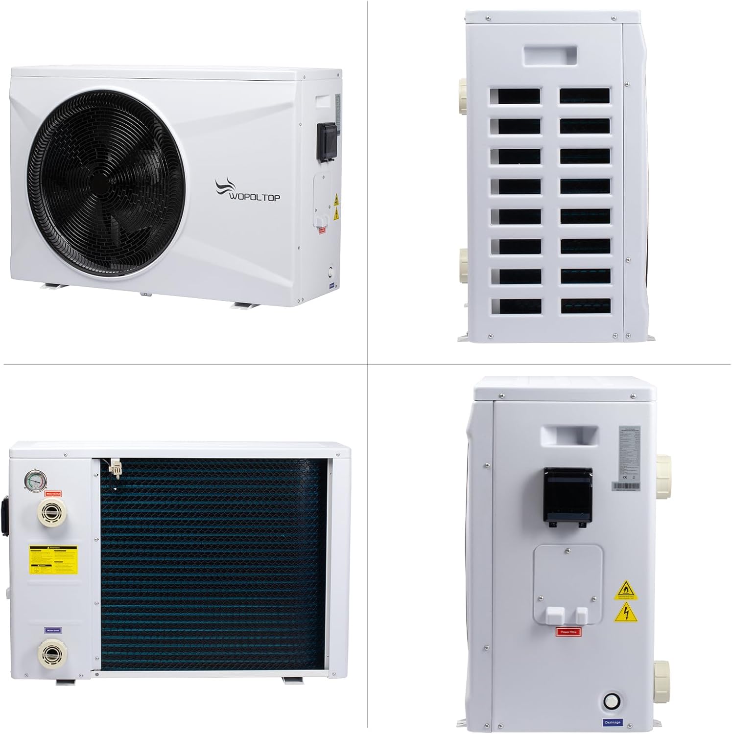 100,000 BTU Full DC Inverter Pool Heat Pump for Swimming Pools, Dual Function of Heating and Cooling, 30KW Electric Pool Heater with WiFi Smart Control via APP, 220-240V, up to 26,000 Gallons