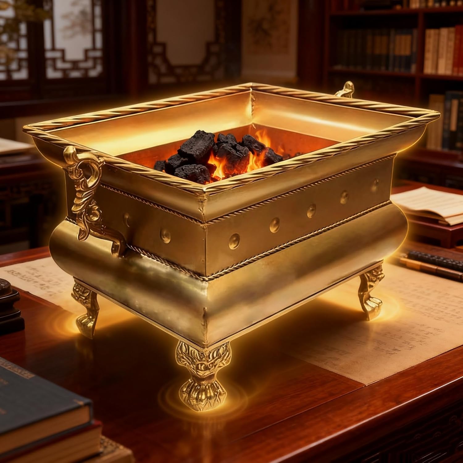 Burn Barrel for Yard Waste, Outdoor Fire Pit, Incinerator, Tabletop Firepit, Raised Legs for Yard Patio Backyard Leaves, Paper, Household Debris(35cm/13in)