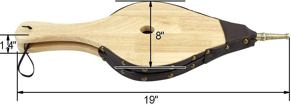 Portable Plug Fire Pit, Heavy Duty Outdoor Living FirePit and Fireplace Blowers Large Hand Wood Bellows 19