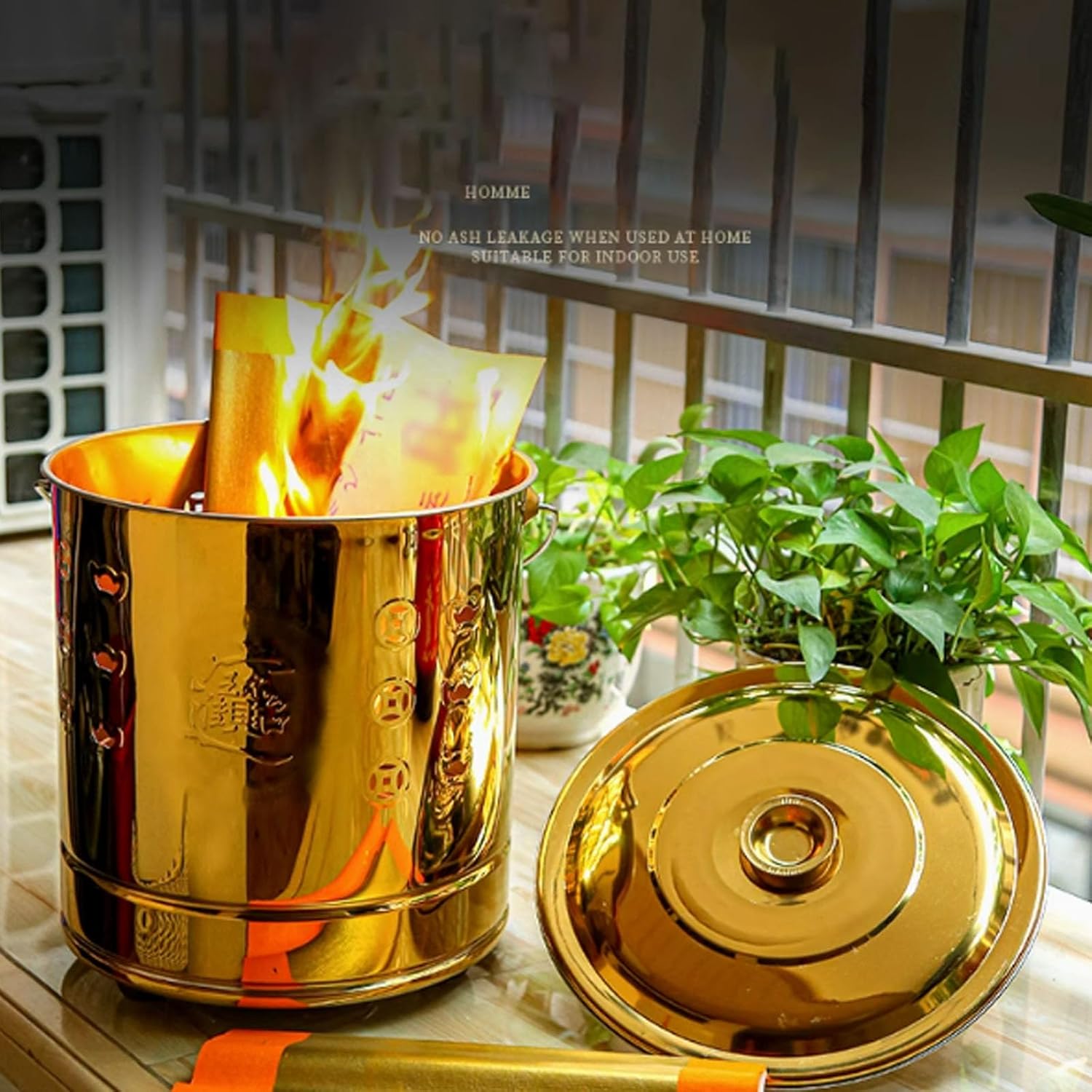 Stainless Steel Outdoor Yard Waste Incinerator Barrel, Fire Pit Burn Barrel with Lid & Burning Tong Cage, Durable Garden Trash Burner for Efficient Waste Disposal