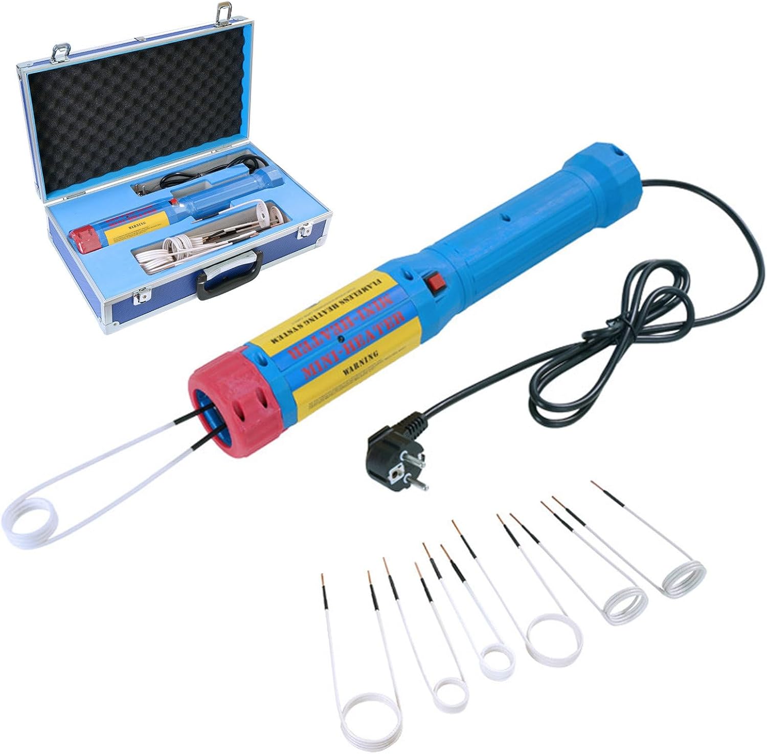 NYANS Magnetic Induction Heater Tool, Bolt Removal Tool, Flameless Heating, High-Speed Cooling Fan, with 8 Coils and Carrying Case, for Screws, Bearings, Iron Metal Parts