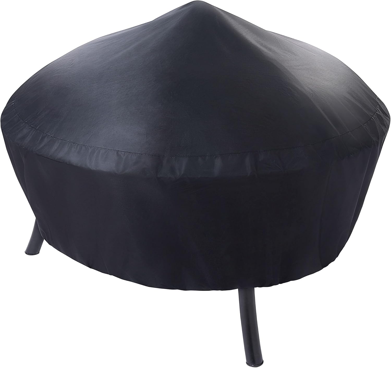 26-Inch Round Iron Outdoor Wood Burning Fire Pit with Spark Screen & Poker, Portable for Patio, Backyard, and Camping