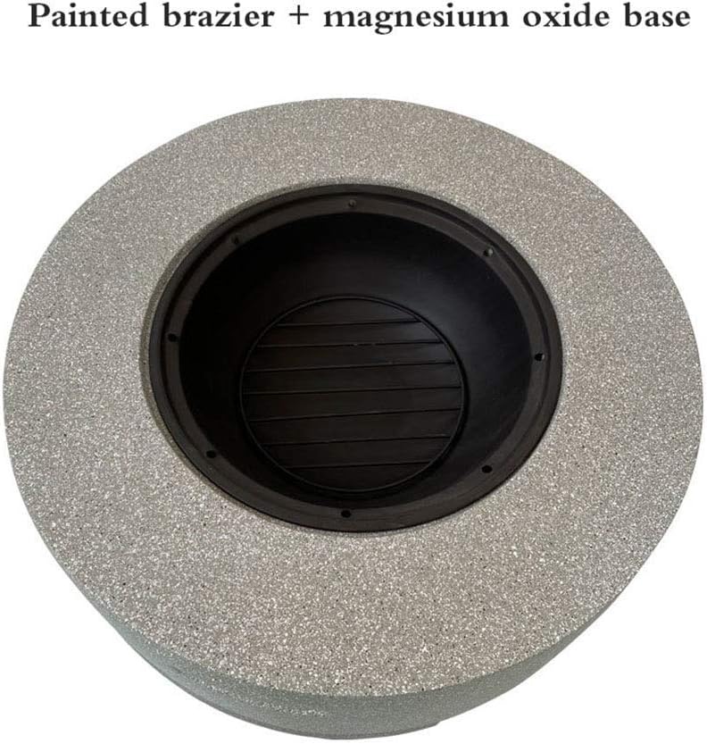 Small Firepit, Fire Bowls for Garden, Fire Pit with BBQ Grill Shelf with Magnesium Oxide Base 75X39cm for Outdoor, Garden, Barbecue, Excursion, Camping Outdoor Garden Fire Pit