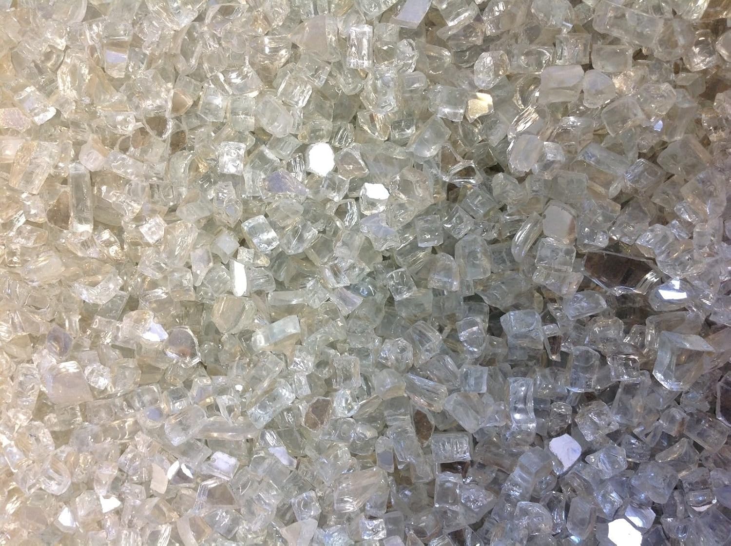 Fireglass for Fire Pits, Fireplace Gold Reflective Glass Pellets 1/4