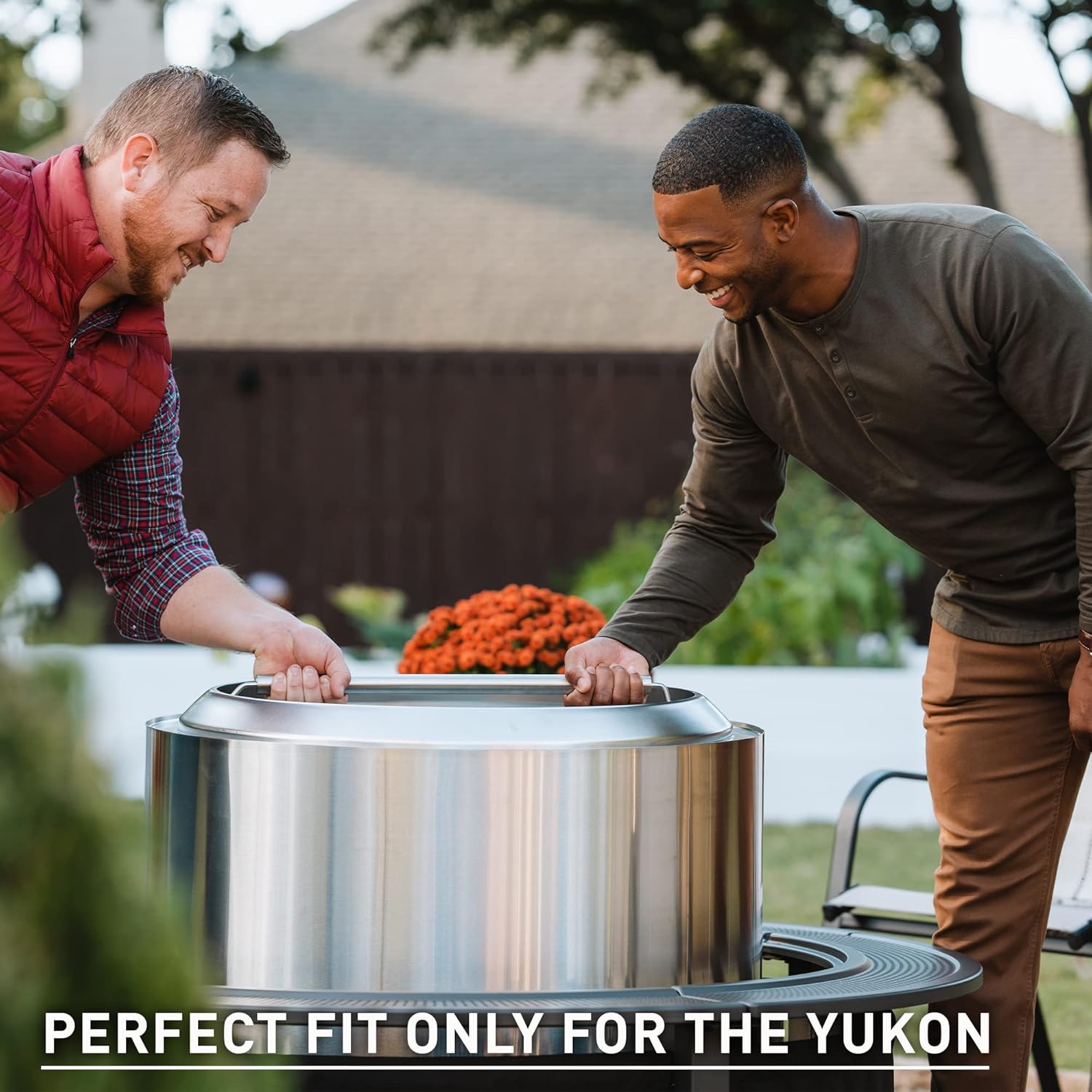 Solo Stove 52.6 Inch Fire Pit Surround Tabletop - Portable Protective Barrier for Wood Burning Fire Pits for Safety & Extra Space - Powder-Coated Steel and UV-Resistant Outdoor Fabric, Black