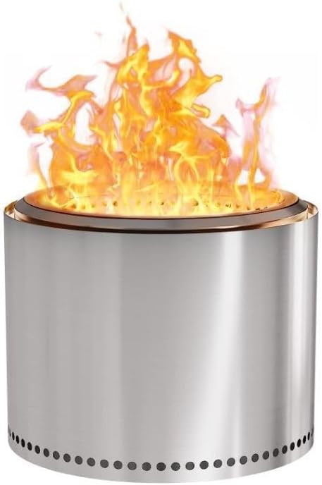 Portable Stainless Steel Fire Pit for Outdoor - Compact Wood Burning Fire Bowl with Air Vent Design, Lightweight Camping Fire Pit with Carry Bag for Patio, Backyard, Picnic (15×15 Inches)