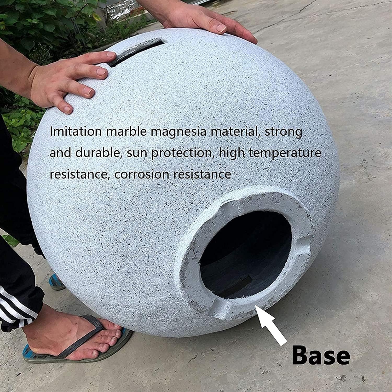 BBQ Grill Outdoor Hearth Grill, Fireplace, Fire-Resistant, Includes Grill Grate for Use as a BBQ Pit, Fire Bowl out of Steel with an Edging of Artificial Stone Patio Stove