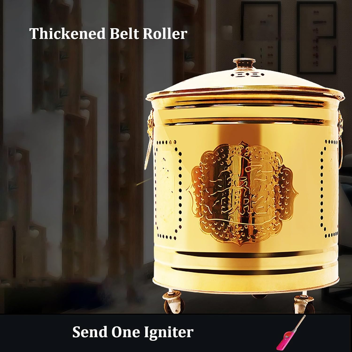 Garden Incinerator with Wheels, Stainless Steel Burn Barrel for Outside, Fire Pit for Yard and Patio