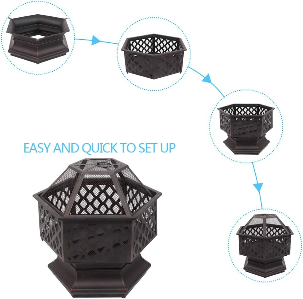 Hexagon Fire Pit, 26