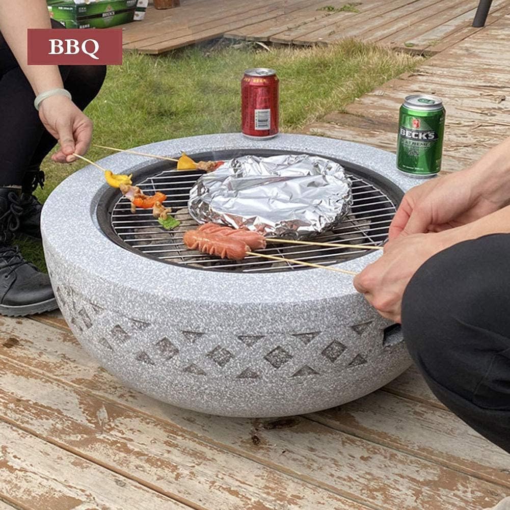 Garden Fire Pit Outdoor Party BBQ Fire Pit Barbecue Grill,Grill Shelf, Fire Bowl for Material Grill Camping Bowl BBQ Grill Barbecue Rack