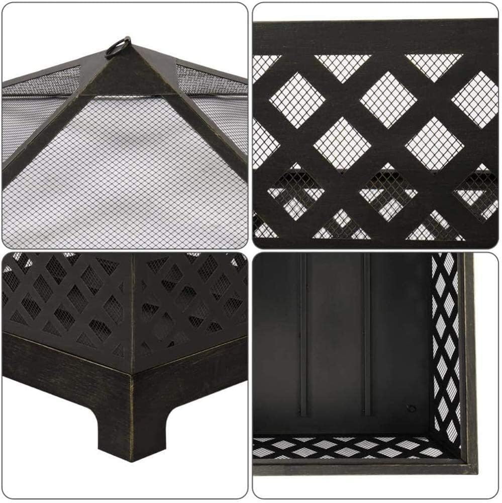 Fire Pits Outdoor Wood Burning Outdoor Mesh Brazier Garden Patio Heater,Wood Burning Fire Pit