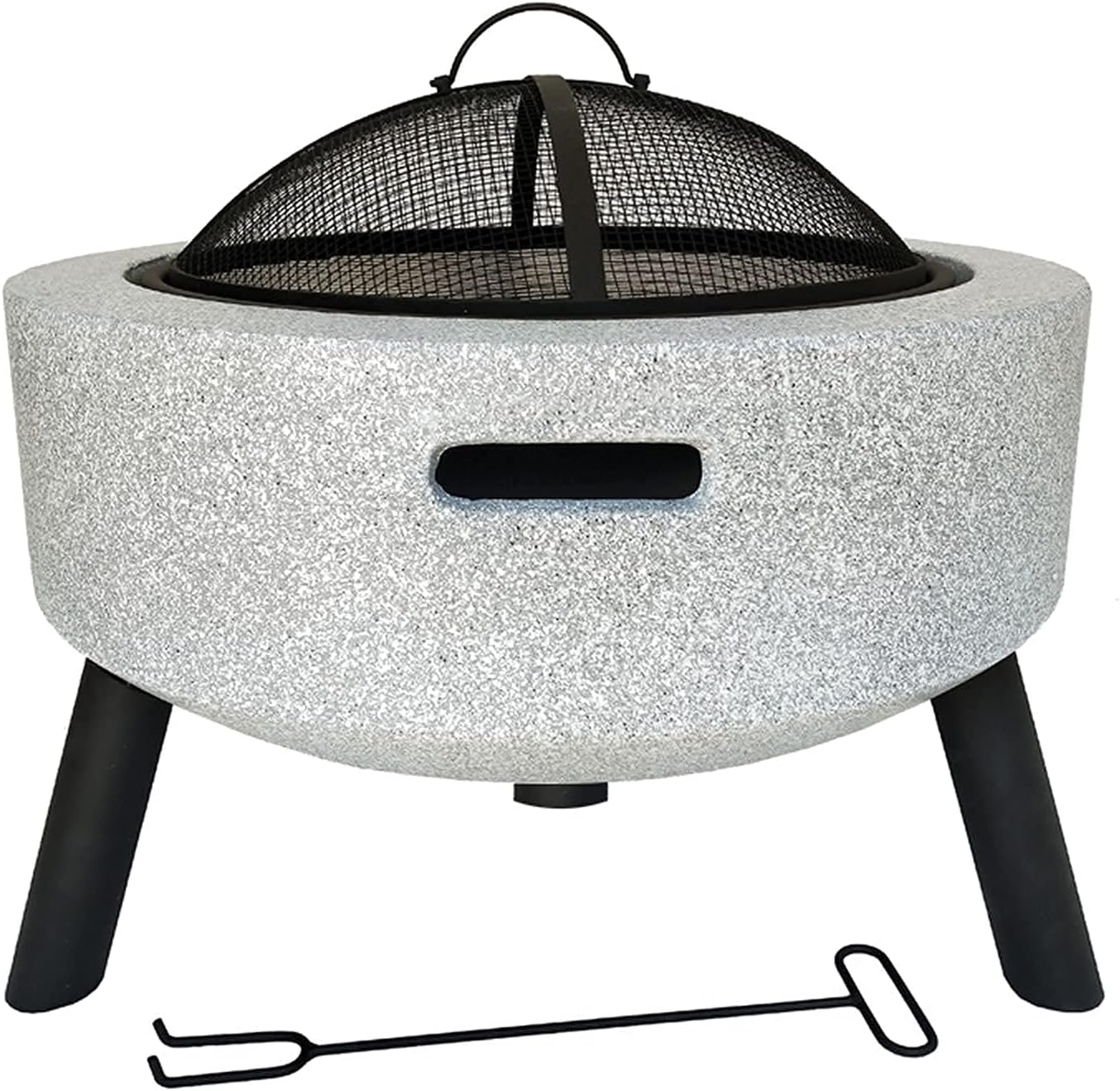 Small Firepit, Fire Pit with BBQ Grill Shelf, Fire Bowl with Table Cover and Support Leg for Heating/BBQ Fire Bowls for The Garden Beach Patio