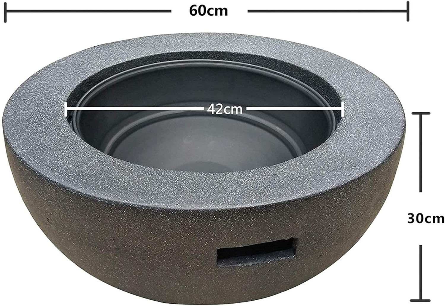 Hearth Grill, Fireplace, Fire-Resistant, Includes Grill Grate for Use as a BBQ Pit, Fire Bowl Out of Steel with an Edging of Artificial Stone Patio Stove