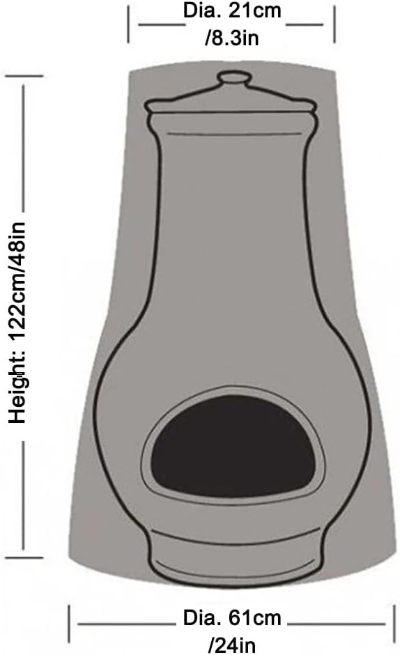 Patio Chiminea Cover Water Resistant Garden Outdoor Heater Cover Outdoor Fire Pit Rain Protector